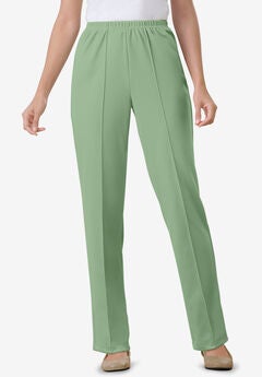 The Hassle-Free Elastic-Waist Soft Knit Pant