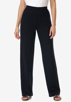 Wide-Leg Ponte Knit Pant