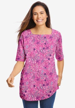 Printed Perfect Square-Neck Tee