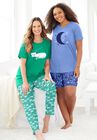 Graphic Tee PJ Set , , alternate image number null