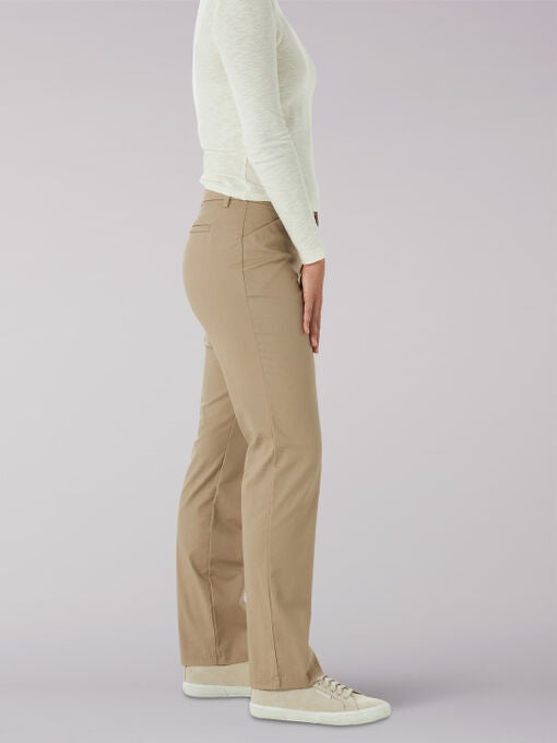 Relaxed Fit Wrinkle Free Straight Leg Pant | Woman Within