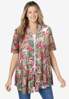 Lightweight Open Front Cardigan