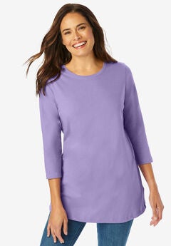 Perfect Three-Quarter Sleeve Crewneck Tee