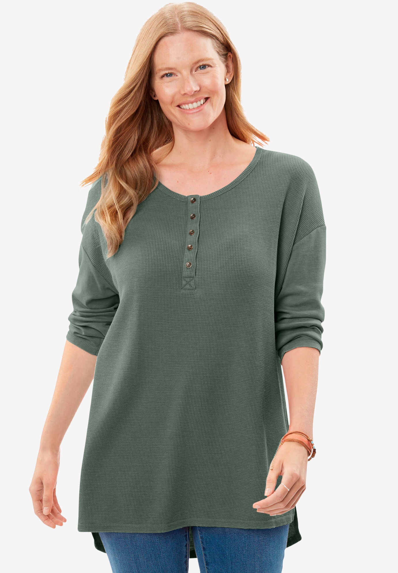 Woman within thermal tops clearance