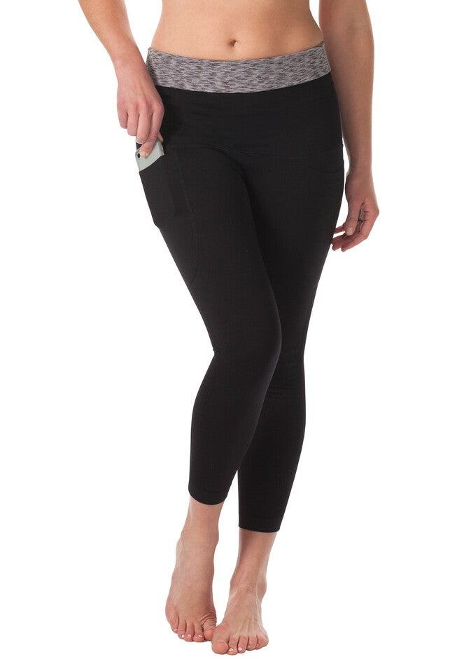 Luxe Body Control Top Leggings , JET BLACK HEATHER GREY, hi-res image number 0