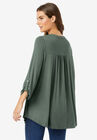 Pleated Henley Top, , on-hover image number null