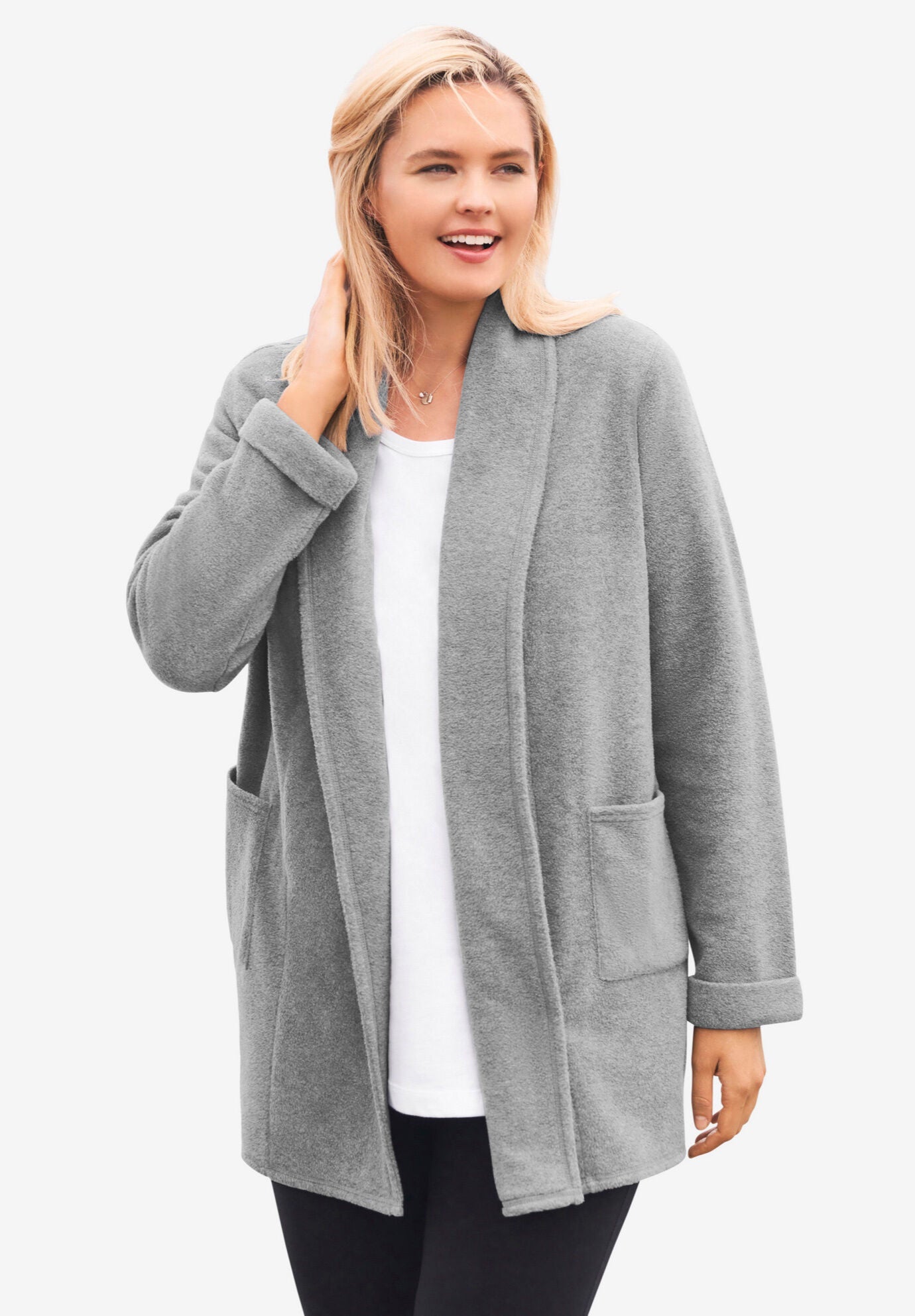 Microfleece cardigan clearance