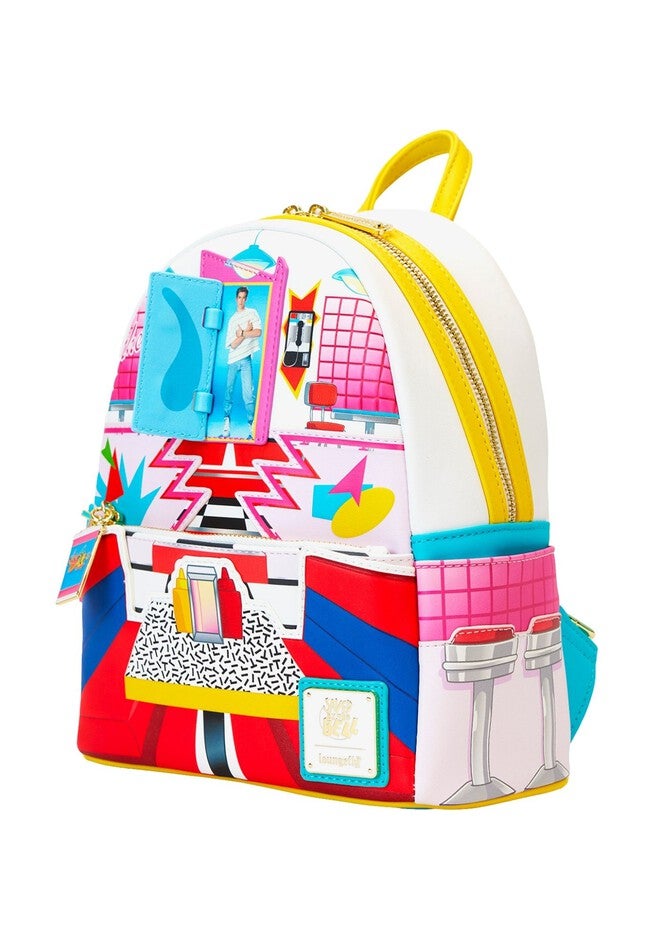 Loungefly x Saved By The Bell The Max Mini Backpack 90s Retro, RED, alternate image number 2
