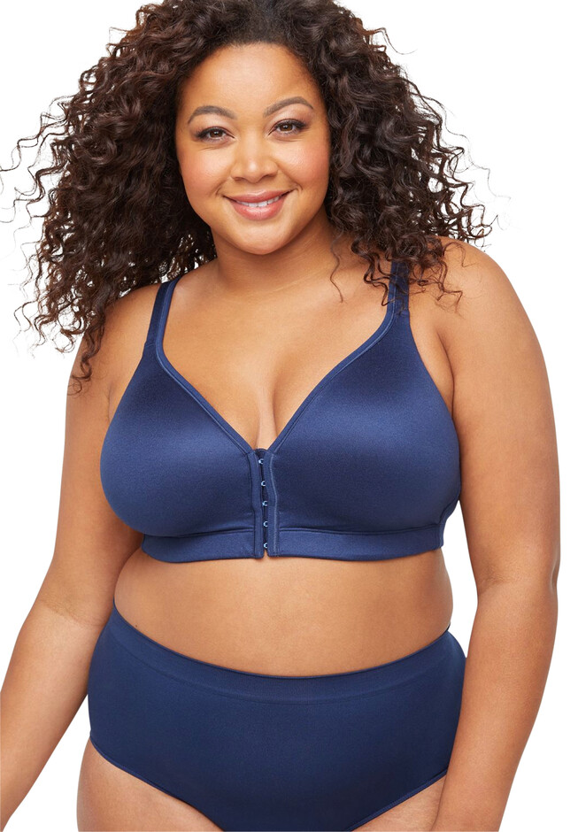 Full-Coverage Smooth Front-Close No-Wire Bra