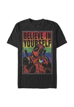Deadpool Believe Rainbow Relaxed Fit Boyfriend T-Shirt