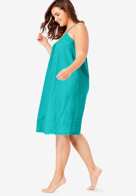 Breezy Eyelet Short Nightgown Woman Within