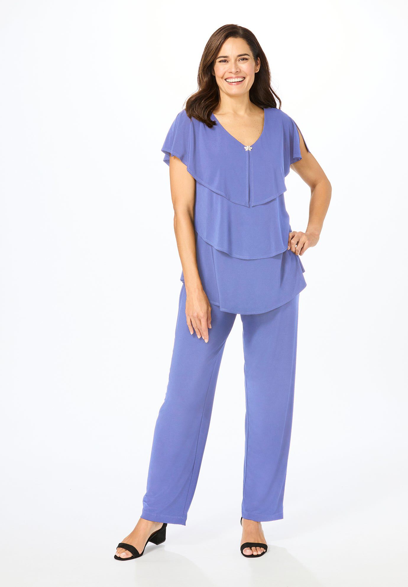 Tiered Pant Set, PERIWINKLE, hi-res image number 0