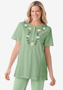 7-Day Embroidered Pointelle Tunic