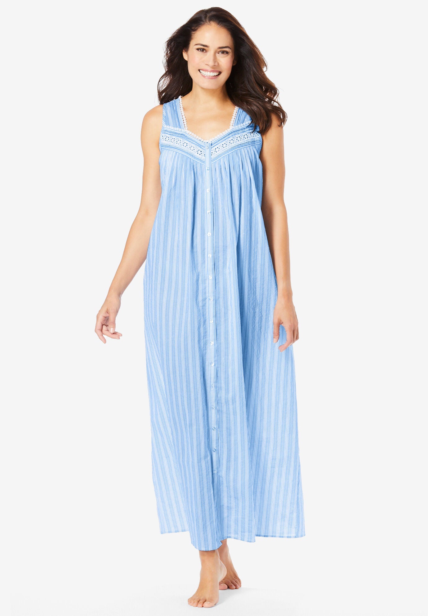 Woman within long sales nightgowns