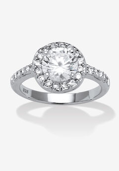Sterling Silver Simulated Birthstone and Cubic Zirconia Ring