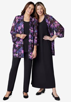 Plus Size Black Skirt Sets