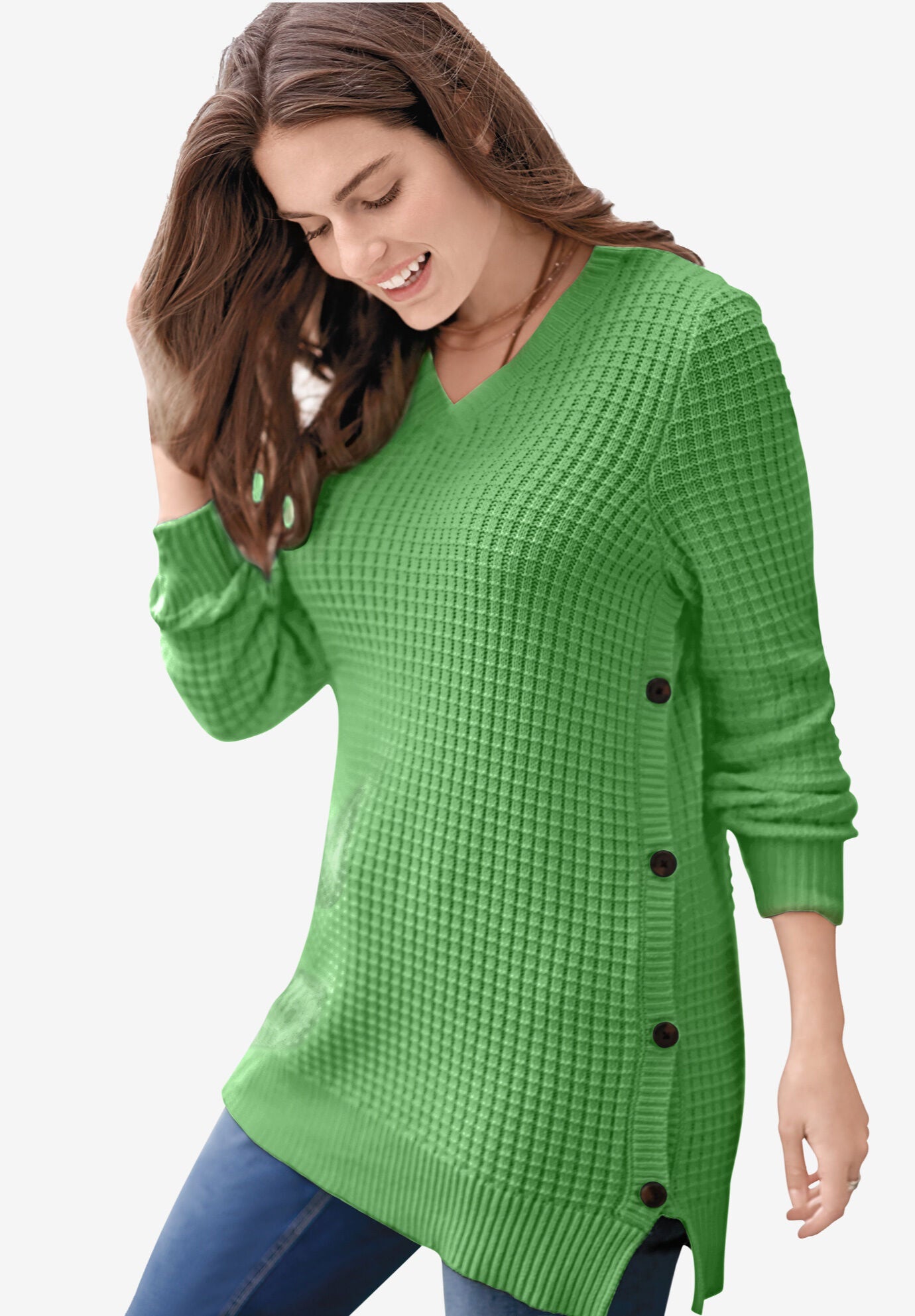 side button sweater