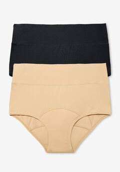 Cotton Spandex Leak-Proof Brief 2-Pack