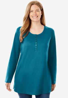 Perfect Long-Sleeve Henley Tee