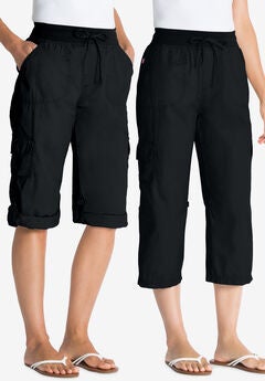 Plus Size Black Cargo Pants