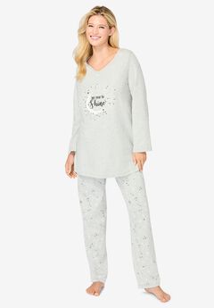 Avenue Body Three-Quarter Sleeve Pajama Set