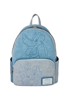 Loungefly x Disney Dogs and Cats Mini Backpack Faux Denim