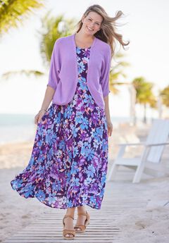 Rib Trim Cardigan Shrug Sweater