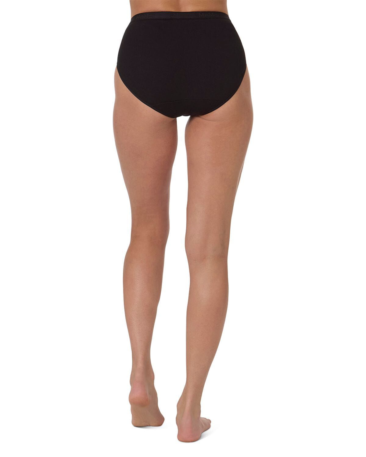 Women&#39;s 3 Pair Pack Ribbed Briefs, BLACK, alternate image number 2