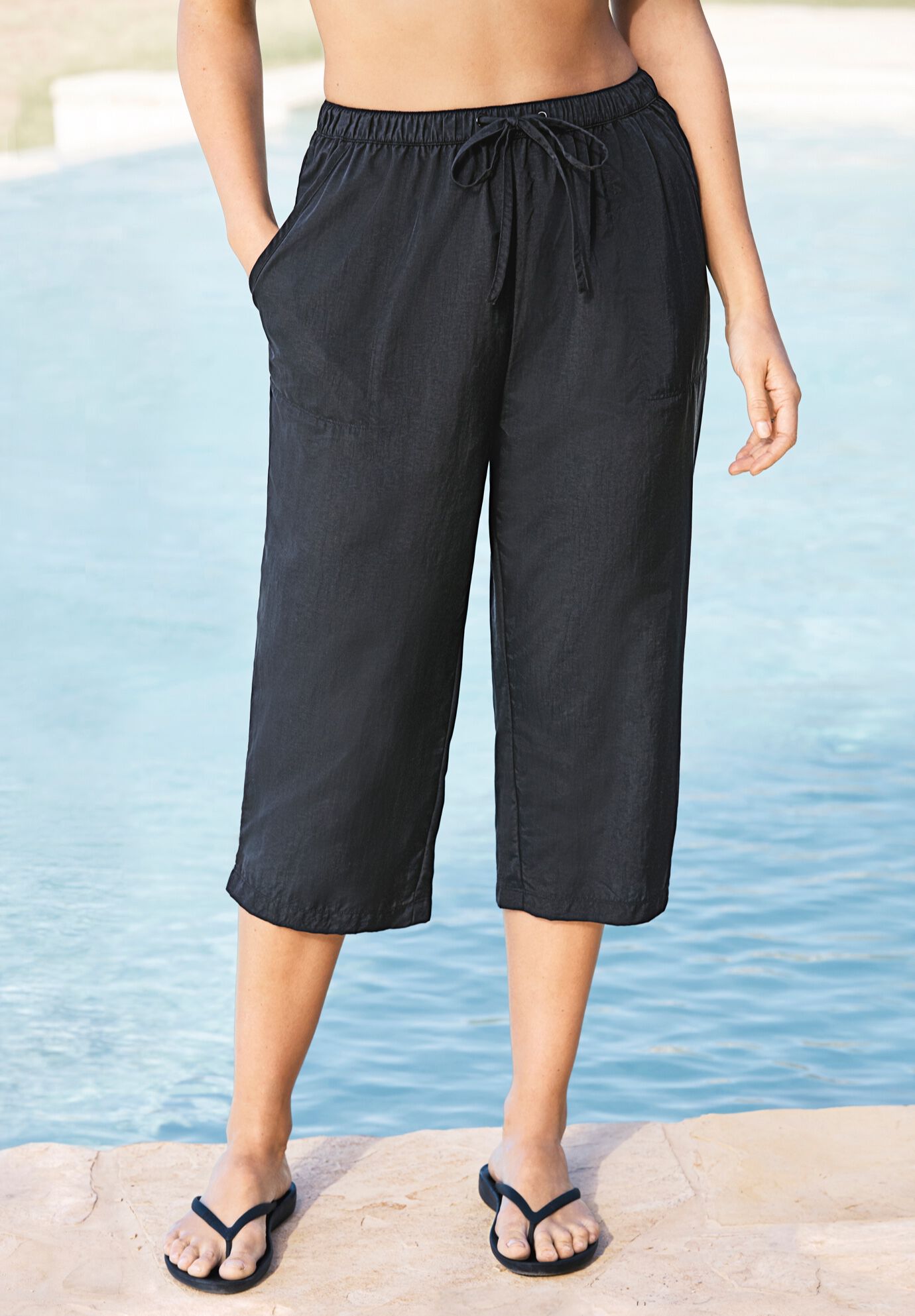 Plus size swim capris online