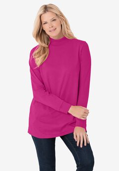 Perfect Long-Sleeve Mockneck Tee