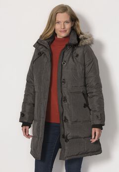 Heathered Down Puffer Coat
