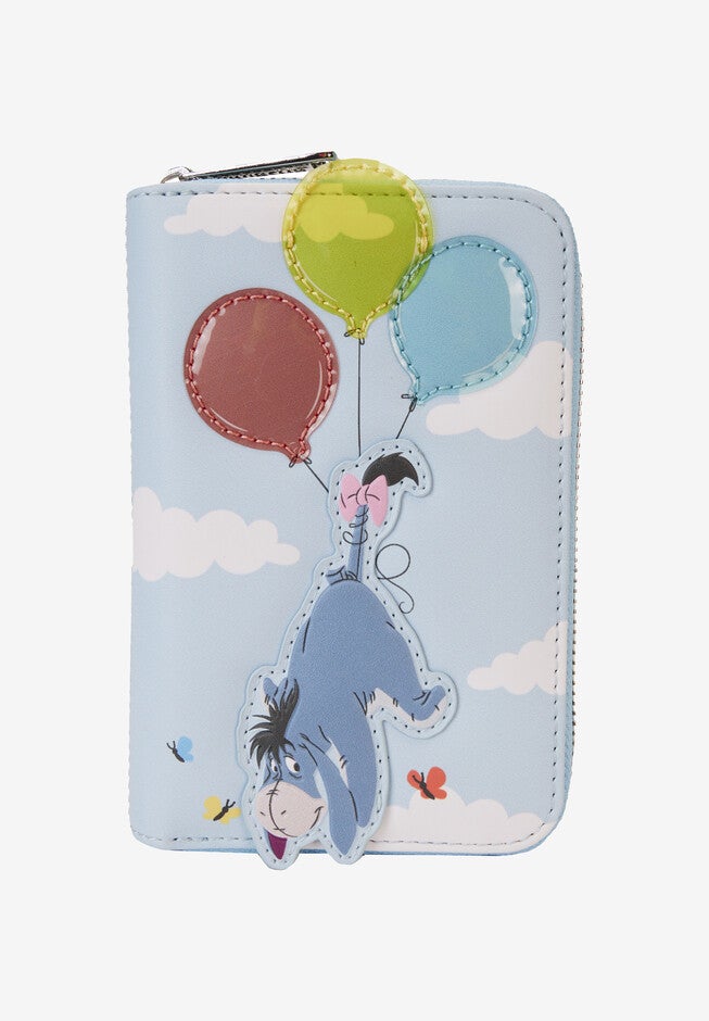 Loungefly X Disney Eeyore & Piglet With Balloons Zip Around Wallet, BLUE, hi-res image number null