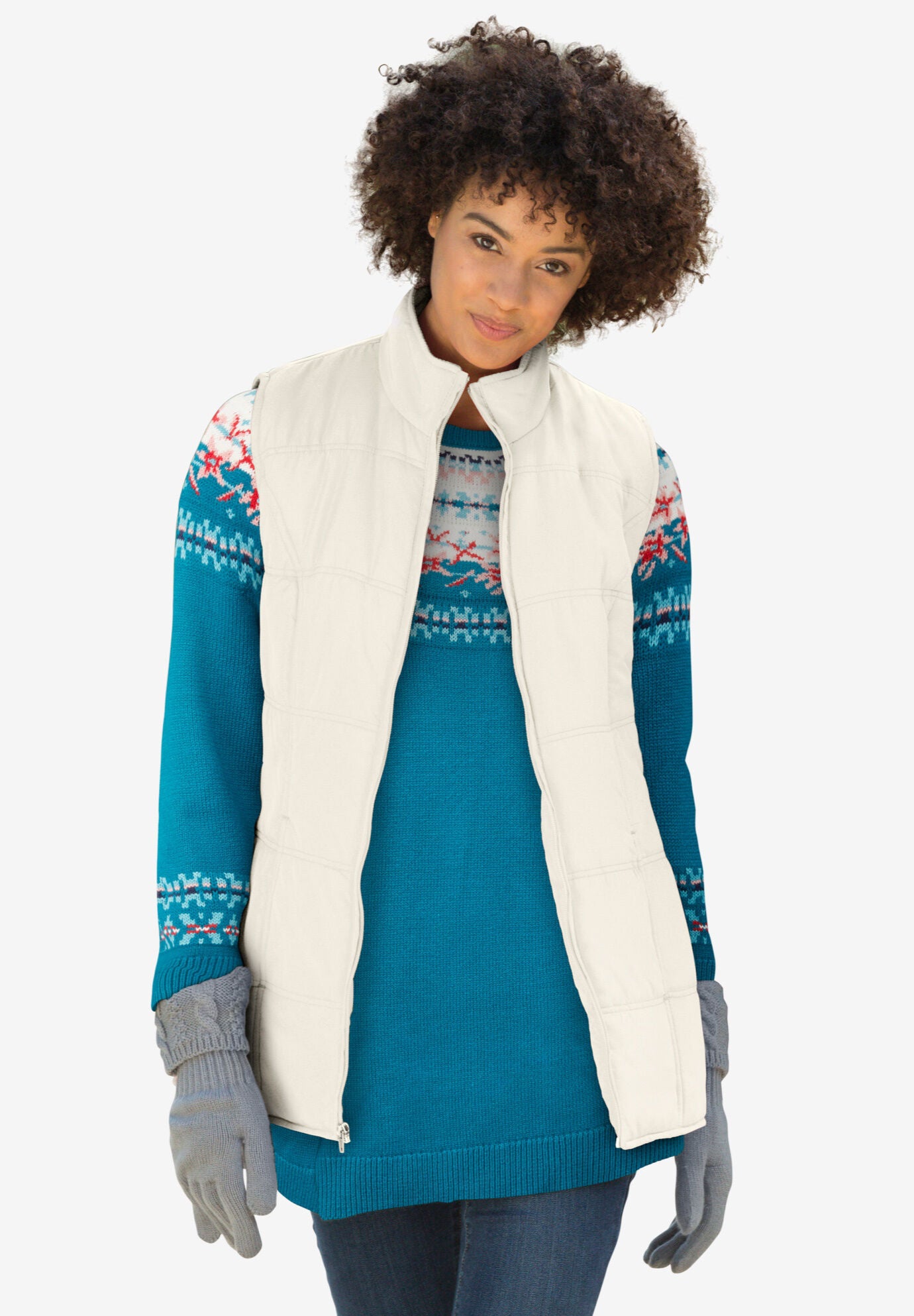 Quilted Vest Woman Within