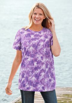 Perfect Printed Short-Sleeve Crewneck Tee