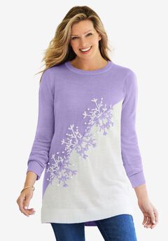 Snowflake Jacquard Pullover Sweater