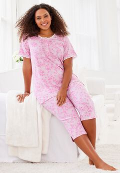2-Piece Pintuck Tee and Capri Sleep Set