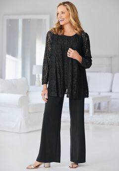 3-piece Lace Jacket/Tank/Pant Set