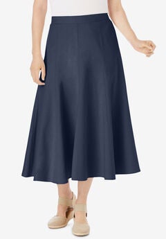 Linen-Blend Skirt