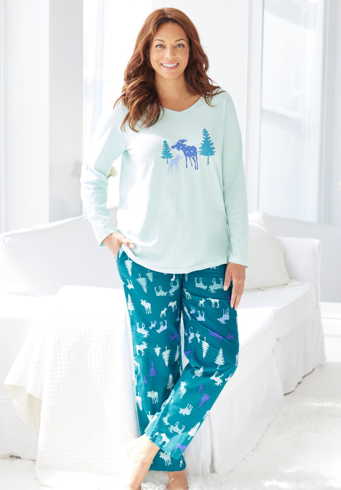 Cozy Pajama Set Woman Within