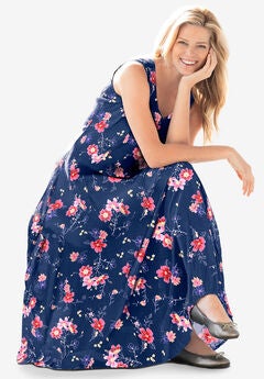 Sleeveless Crinkle Dress
