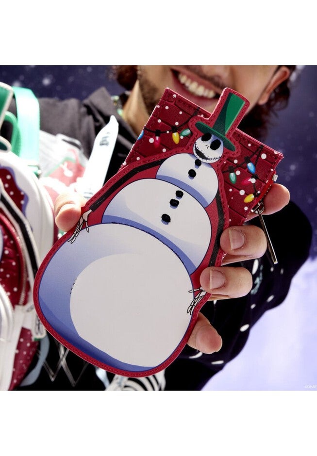 Loungefly x The Nightmare Before Christmas Snowman Jack Skellington Card Holder, RED, alternate image number 3