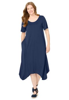 Drape Hem Dress