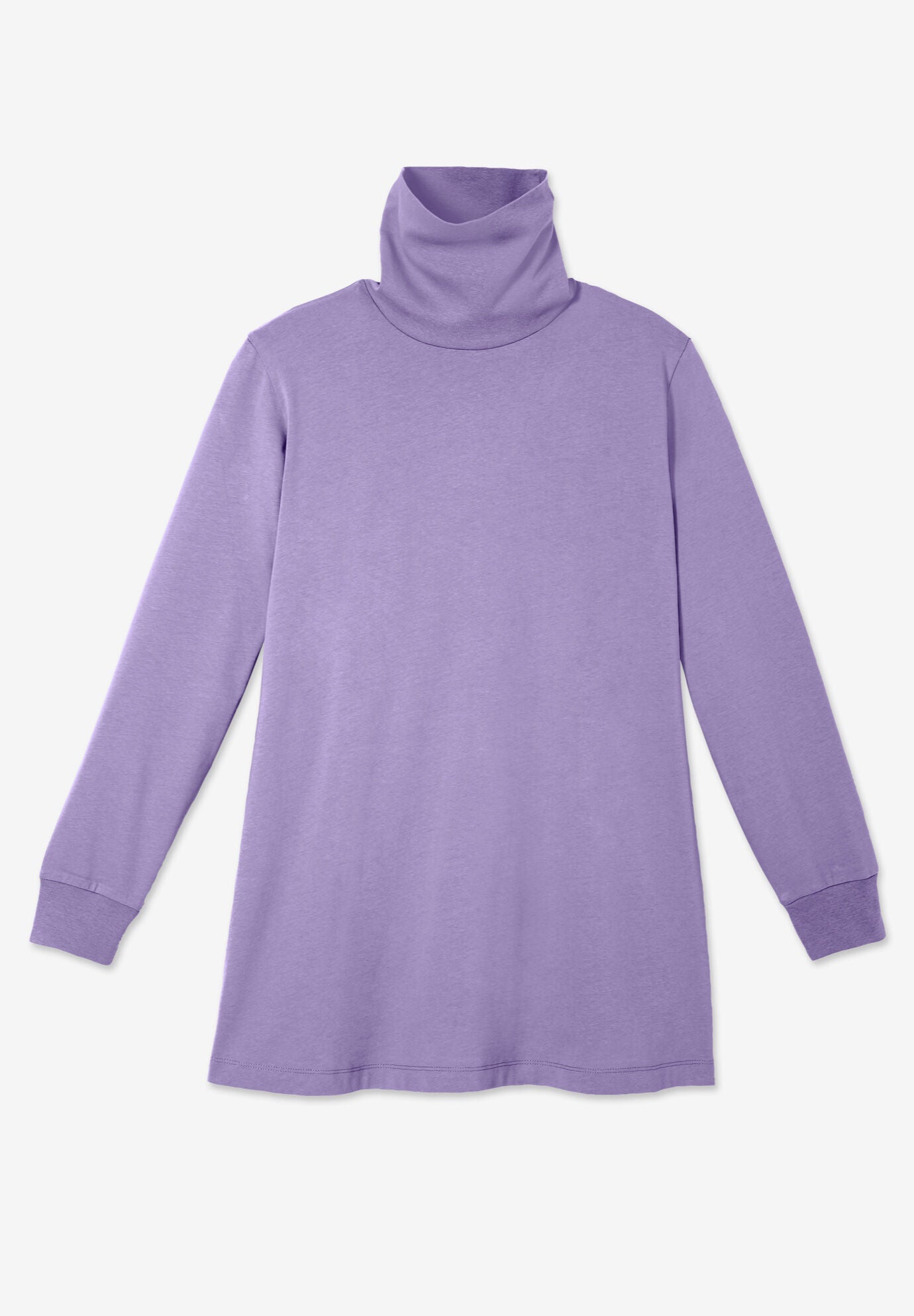 Woman within outlet mock turtleneck
