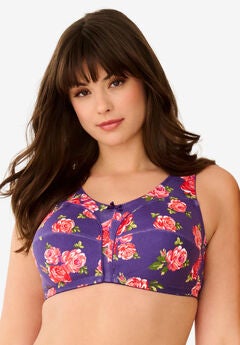 Cotton Back-Close Wireless Bra