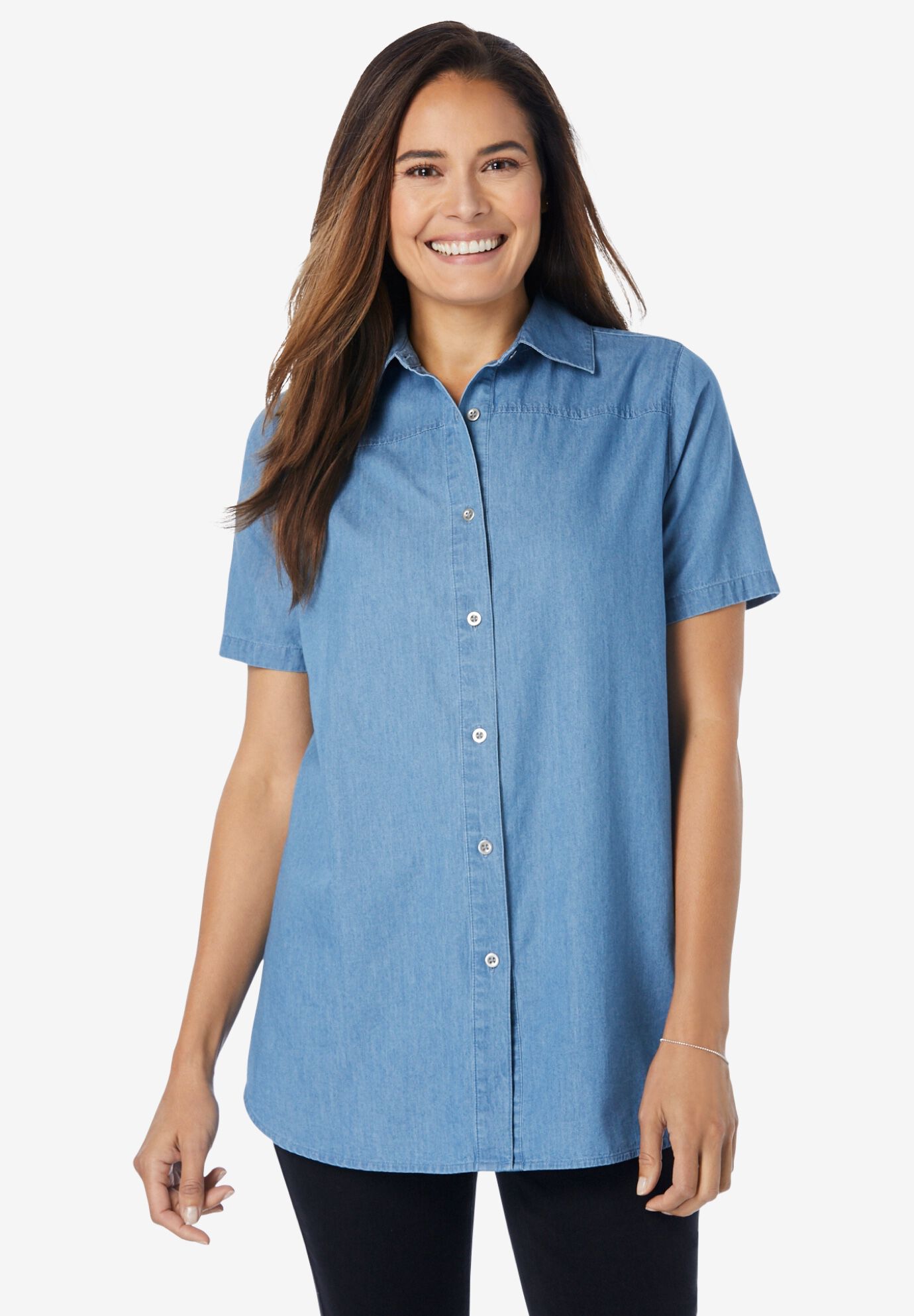 Short Sleeve Denim Shirt