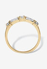 Gold Over Sterling Silver Round Wedding Band Ring Cubic Zirconia, , on-hover image number null