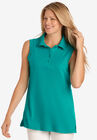 Sleeveless Polo Tunic, WATERFALL, hi-res image number null