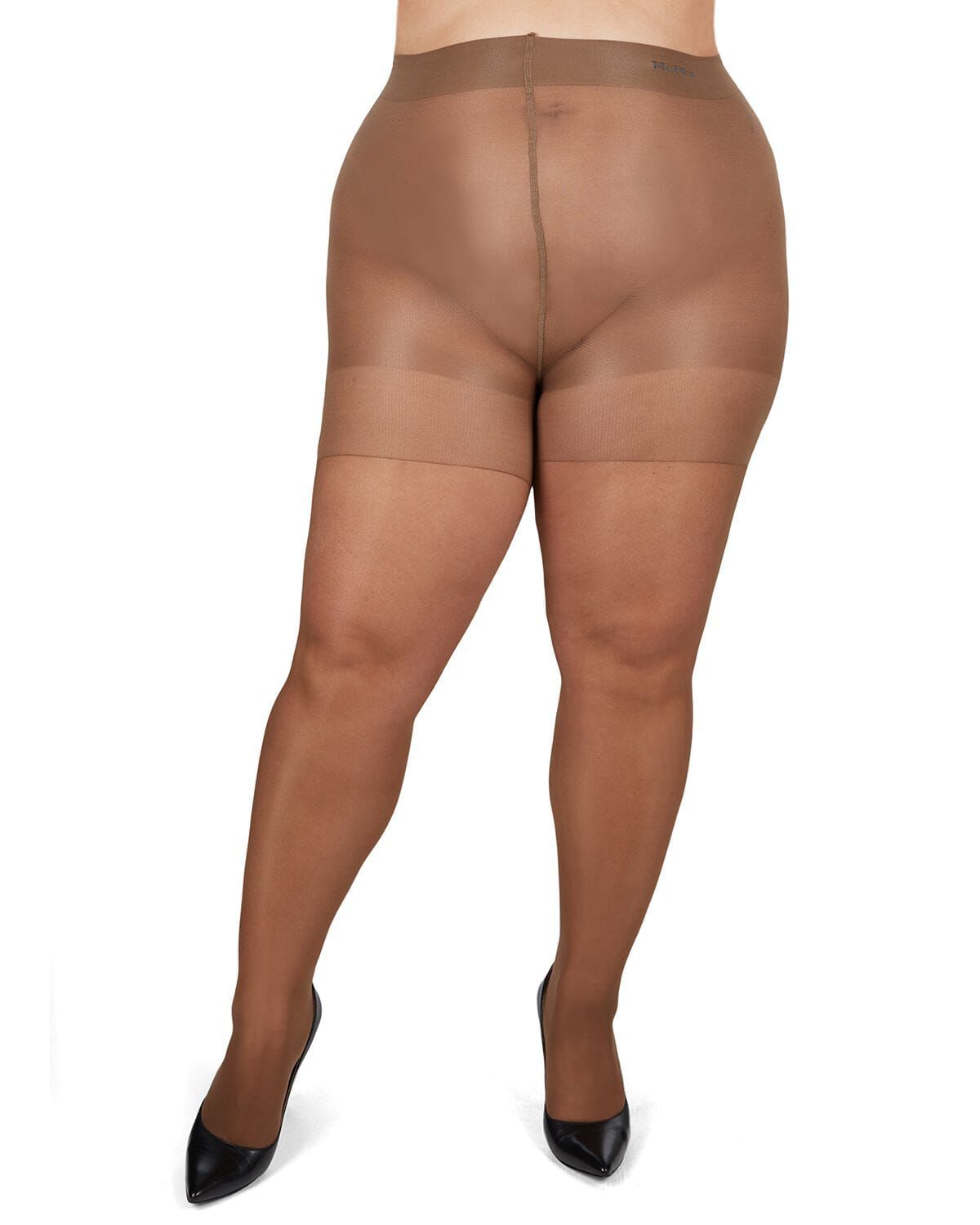 Energizing Plus Size Curvy Control Top Pantyhose, UTOPIA, alternate image number 1