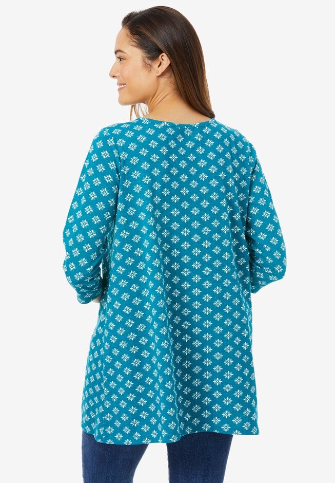 Mixed Print Tunic, , on-hover image number null