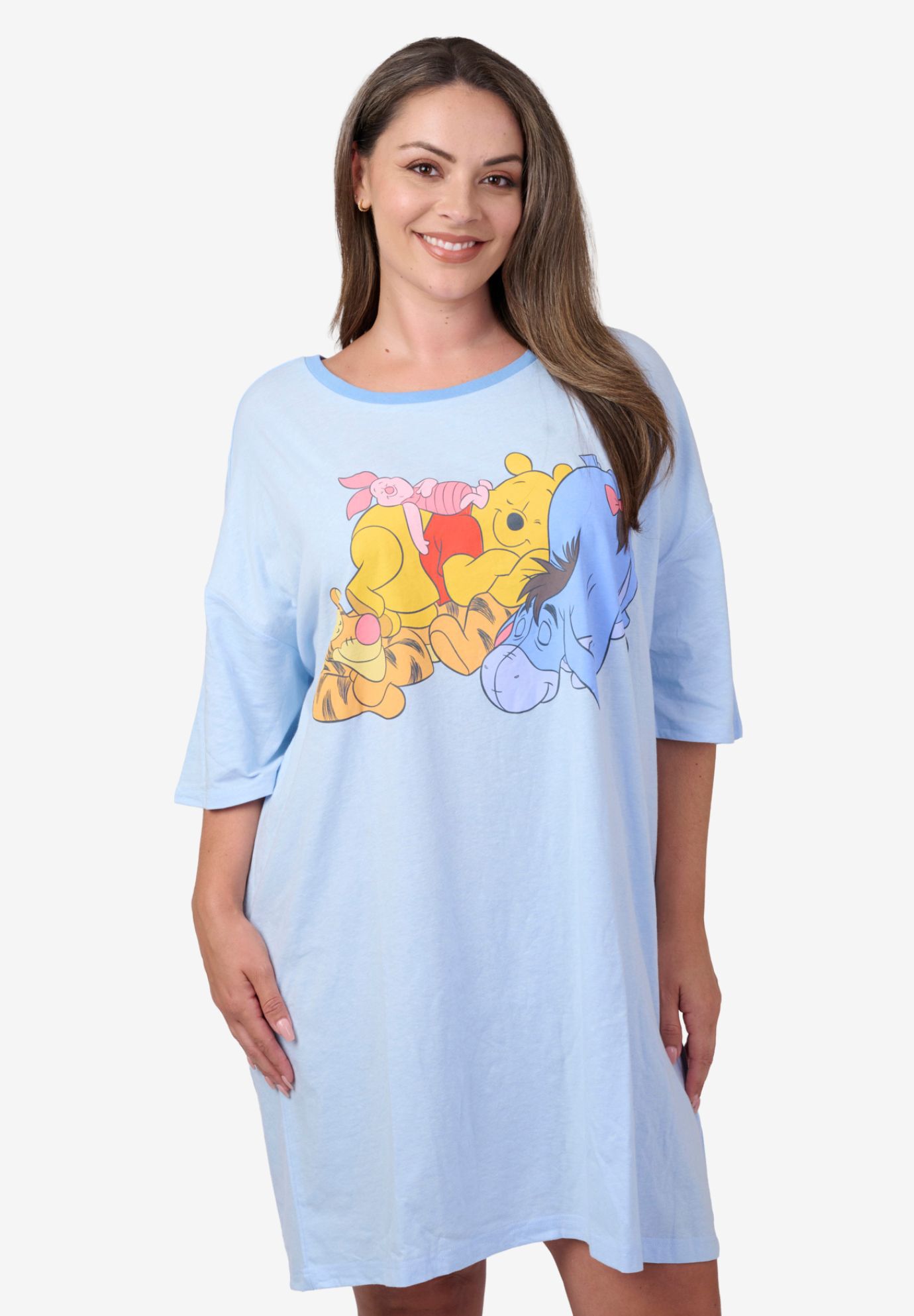 Disney Winnie the Pooh and Friends Sleep Shirt Nightgown Pajamas Sleepwear, BLUE, alternate image number 3